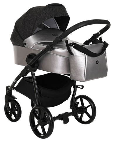 Детская коляска Tutis Novo Reflective 2 в 1 1142289 Кожа Pearl Metalic/Black Reflective Print