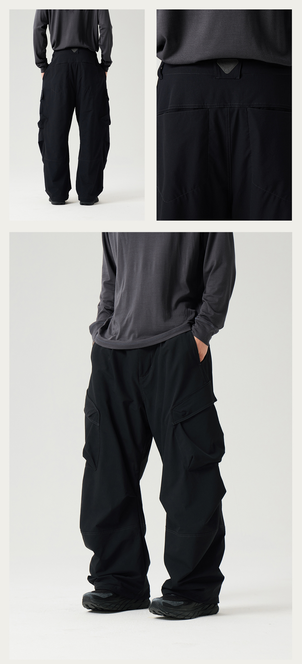 Брюки Nothomme Blue Plaid Fleece-Lined Wide-Leg Cargo Pants