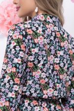 Платье "Городской романс" (блэк/васильки) П5787 LT Collection