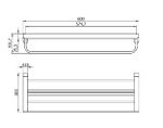 Полка для полотенец 600 мм нерж. сталь VERONA 16843.CU медь