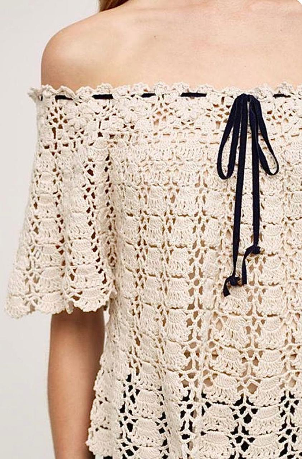 Видео мастер-класс по вязанию топа крючком "Marseille"