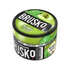 Бестабачная смесь для кальяна BRUSKO, 50 г, Яблоко с мятой, Medium (M)