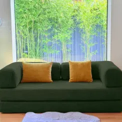 Диван Teddy, зелёный винтаж