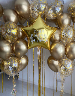 Золотые воздушные шары №2598