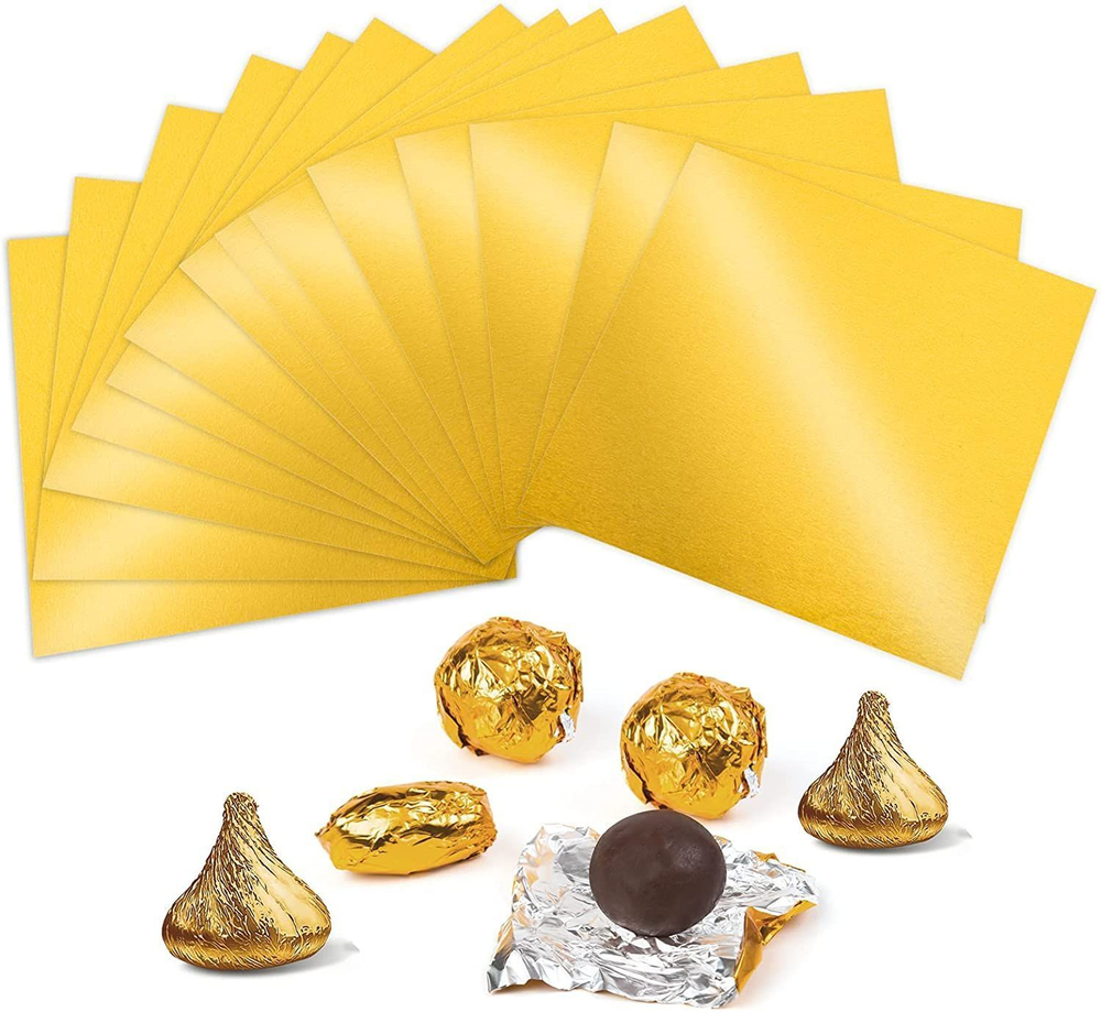 Фольга для конфет "Золотая", 100 шт