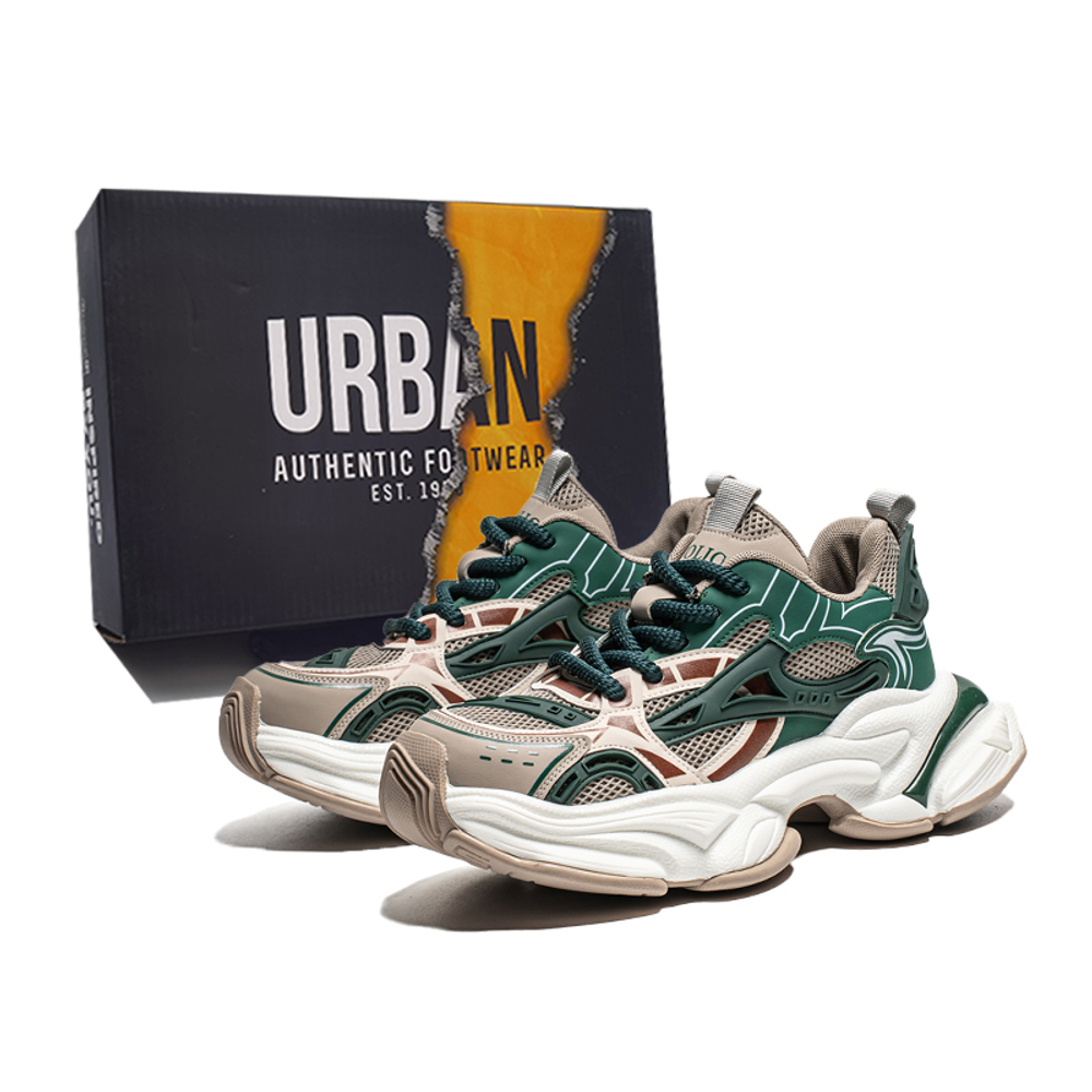 Urban Authentic Chunky Sneakers бежевый зеленый