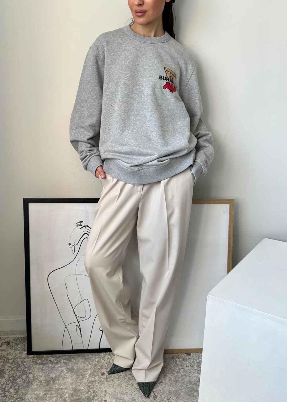 Хлопковый свитшот Burberry, L