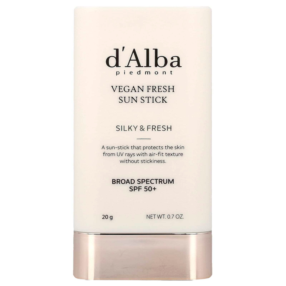 d'Alba, Vegan Fresh Sun Stick, SPF 50+, 20 г (0,7 унции)