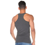 Темно-серая хлопковая майка-борцовка (Размер: M) (Цвет: темно-серый)