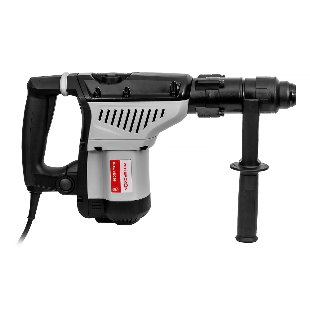 Профессиональный двухрежимный перфоратор SDS max ИНТЕРСКОЛ П-45/1400ЭВ с антивибрационной системой