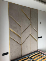 Стильная дизайнерская кровать с мягким изголовьем и ортопедическим основанием