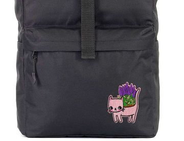 Нашивка на рюкзак и на одежду.  Plant Cat