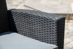 "Вашингтон" лаунж-зона из искусственного ротанга на 4 персоны, цвет черный