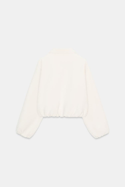 ZARA КУРТКА С ЗАСТЕЖКОЙ-МОЛНИЕЙ, ЭКРЮ