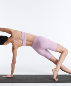 OYSHO Легинсы-велосипедки Comfortlux с высокой посадкой длиной 20 см, сиреневый