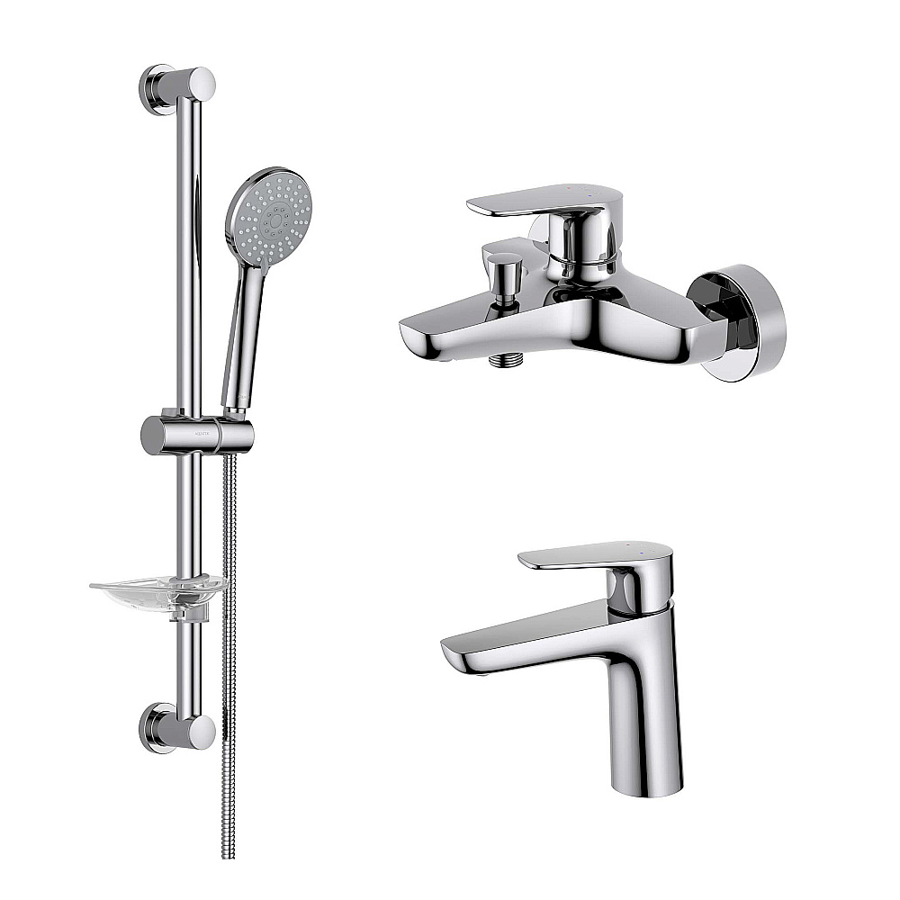 Набор смесителей Aquatek БЕТТА Set 3 в 1 (AQ1110CR+AQ1140CR+AQ2013CR) хром