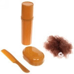 Набор банный дорожный 4шт «Traveler - Rose», (мочалка, футляр 2шт, расческа), микс два цвета, 21*13,5*6,5см