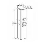 Шкаф - колонна Aquaton Америна 34 подвесная белый 1A135203AM010