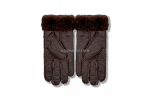 UGG Перчатки Кожаные Мужские Коричневые