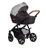 Детская коляска Tutis Aero 2 в 1 New 2019 №112 (черный-серый) кожа
