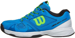 детские Кроссовки теннисные Wilson Rush Pro Junior QL - brilliant blue/white/green gecko