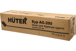 Бур AG-200 HUTER, 200 мм, черный