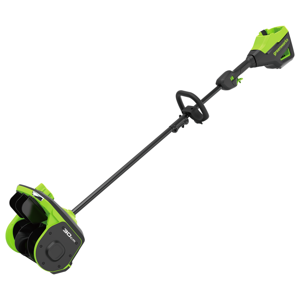Аккумуляторная снегоуборочная лопата Greenworks GD60SS2  Арт. 2603207UG, 60V, 30 см, с регулируемым направлением выброса, бесщеточный, c 1хАКБ 5Ач и ЗУ