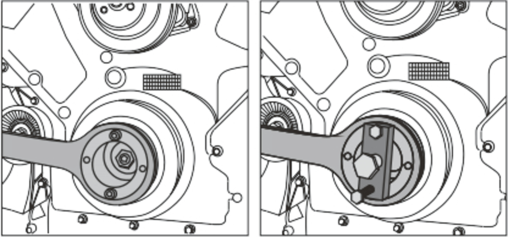 Съемник шкивов коленвала (JAGUAR,LAND ROVER) JTC