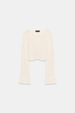 КРОП-ТОП ИЗ ТРИКОТАЖА С УЗОРОМ «ПОИНТЕЛЛ» - ZARA