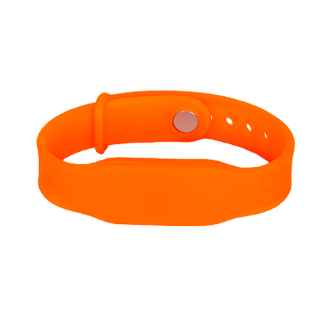 Силиконовый RFID браслет EM-Marine “PRESTIGE” ОРАНЖЕВЫЙ, с застёжкой