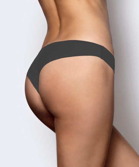Трусы (2 шт.) женские бразильянки Atlantic, микрофибра, Basic 2BLP-052 графит