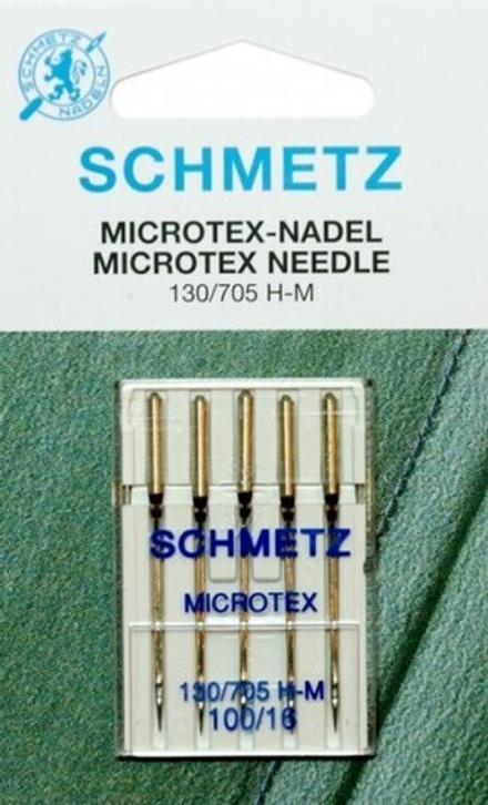 Иглы микротекс (особо острые) Schmetz 130/705H-M № 100, 5 шт.