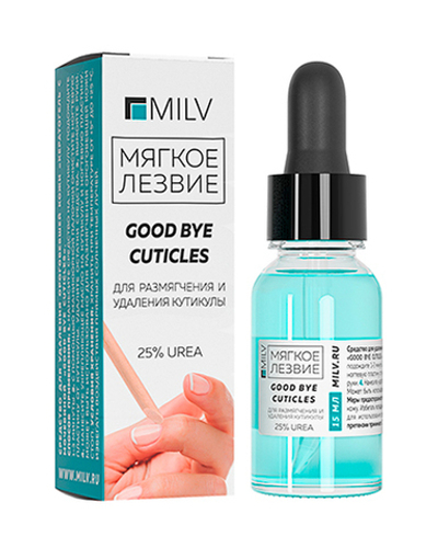 Средство для удаления кутикулы Milv 12151  с мочевиной 15 мл