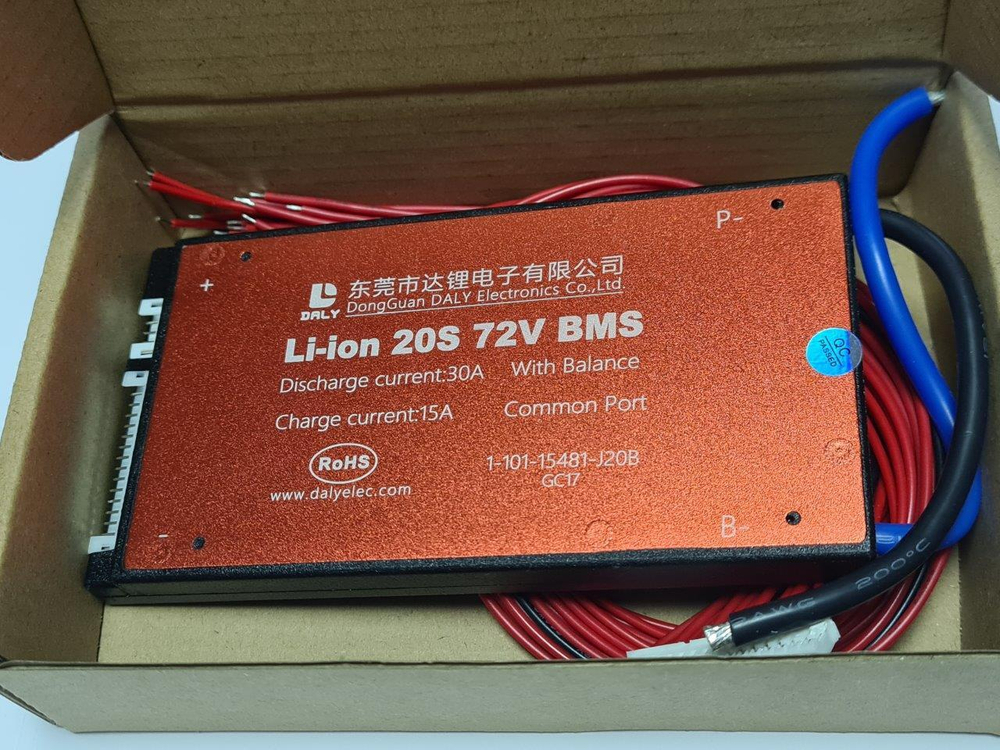 Плата контроля BMS Li-ion 20S 72V 30A