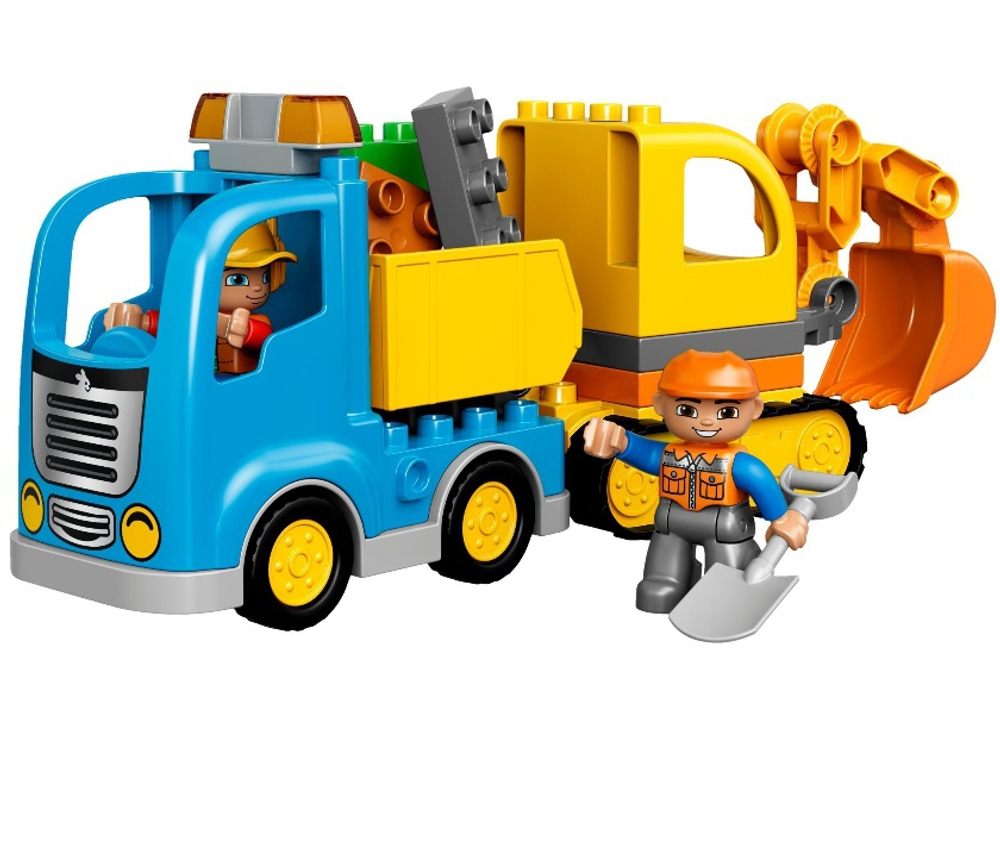 LEGO Duplo: Грузовик и гусеничный экскаватор 10812 — Truck & Tracked Excavator — Лего Дупло