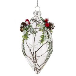 GAEM Украшение новогоднее "Капля" с декором, D 6 см, L6 W6 H12 см