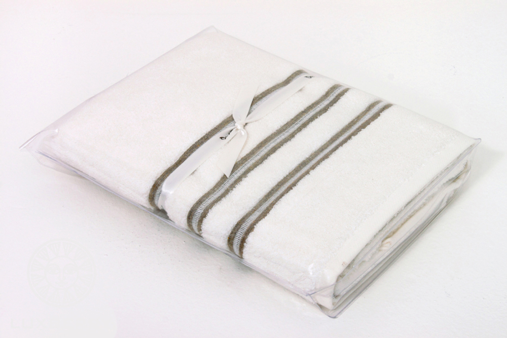 Полотенце 50x100 Devilla Brest Три полоски белое