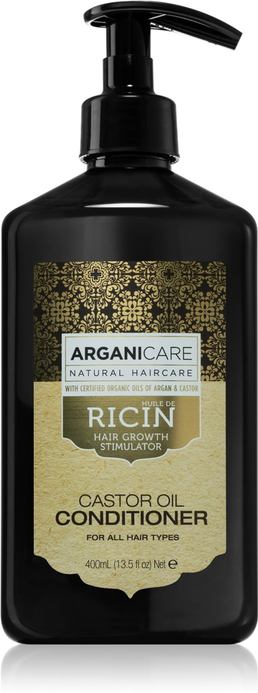 Arganicare Ricin - увлажняющий и питательный кондиционер для усиления роста волос /  do wszystkich rodzajów włosów 400  ml  / GTIN 3701120016014