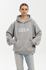 Худи Q2ZA лого (серый)