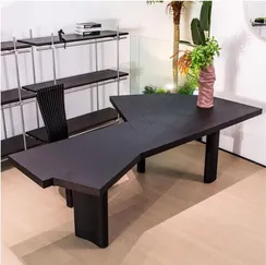 Письменный стол 4618 с ассиметричной столешницей 180х120 см, черный