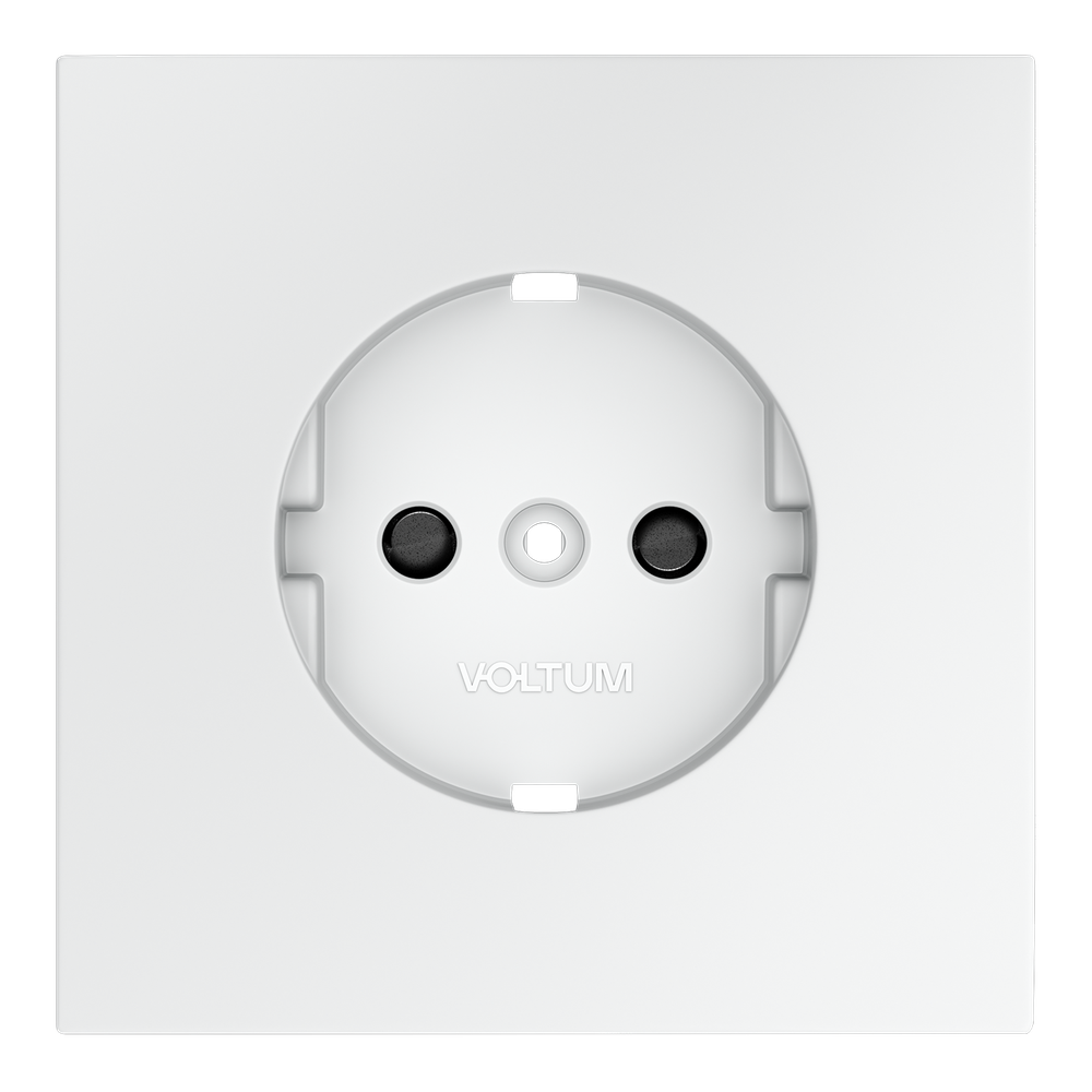 Накладка для розетки с заземлением и защитными шторками, S70 (белый матовый)