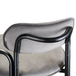 Стул барный LATITUDE Ror, Round, велюр, черный/серый