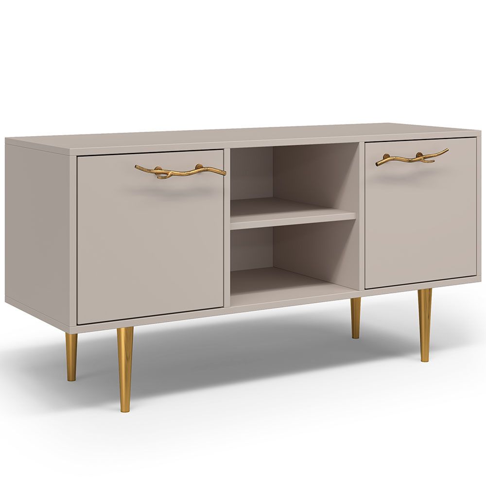 Тумба под ТВ Арт Колор matte 117см Стайл Голд Серый агат матовый