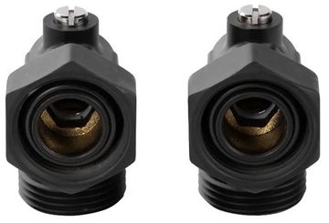 Узел угловой нижнего подключения раздельный Royal Thermo 3/4"x3/4" ЕК евроконус (набор черный)