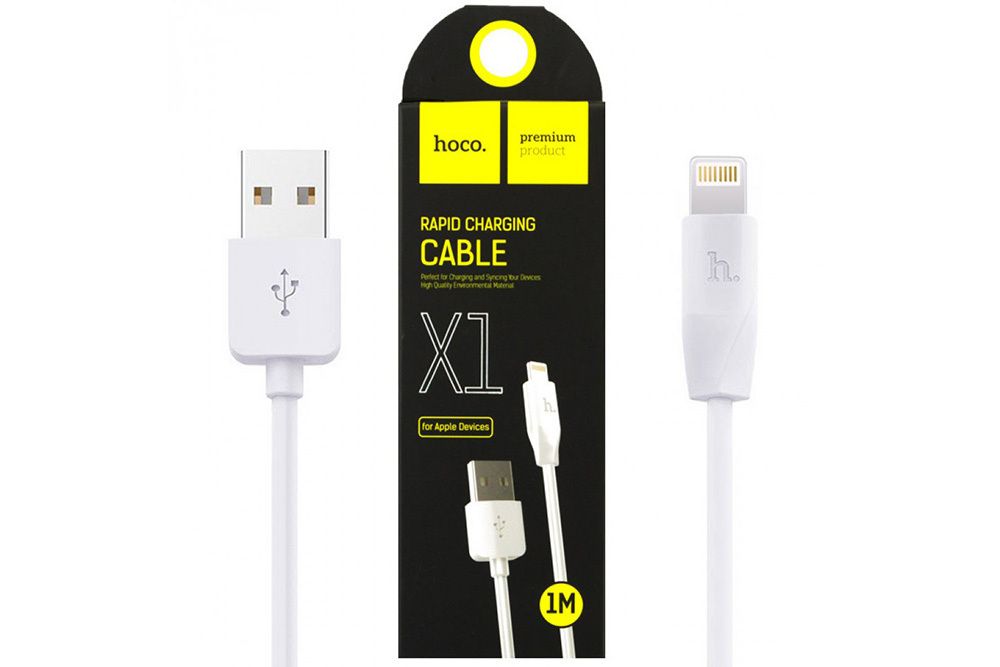 Кабель USB - Lightning (для iPhone) Hoco X25 (2А) Черный