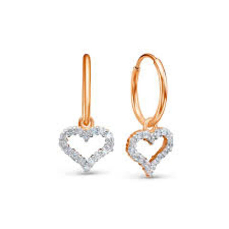 Серьги из золота с фианитами