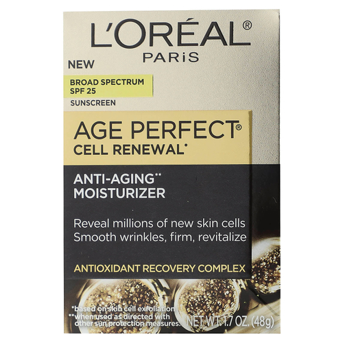 L'Oréal, Age Perfect Cell Renewal, увлажняющее средство против старения, SPF 25, 48 г (1,7 унции)