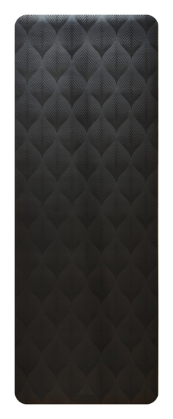 Каучуковый йога коврик Leaf Black 185*68*0,45 см