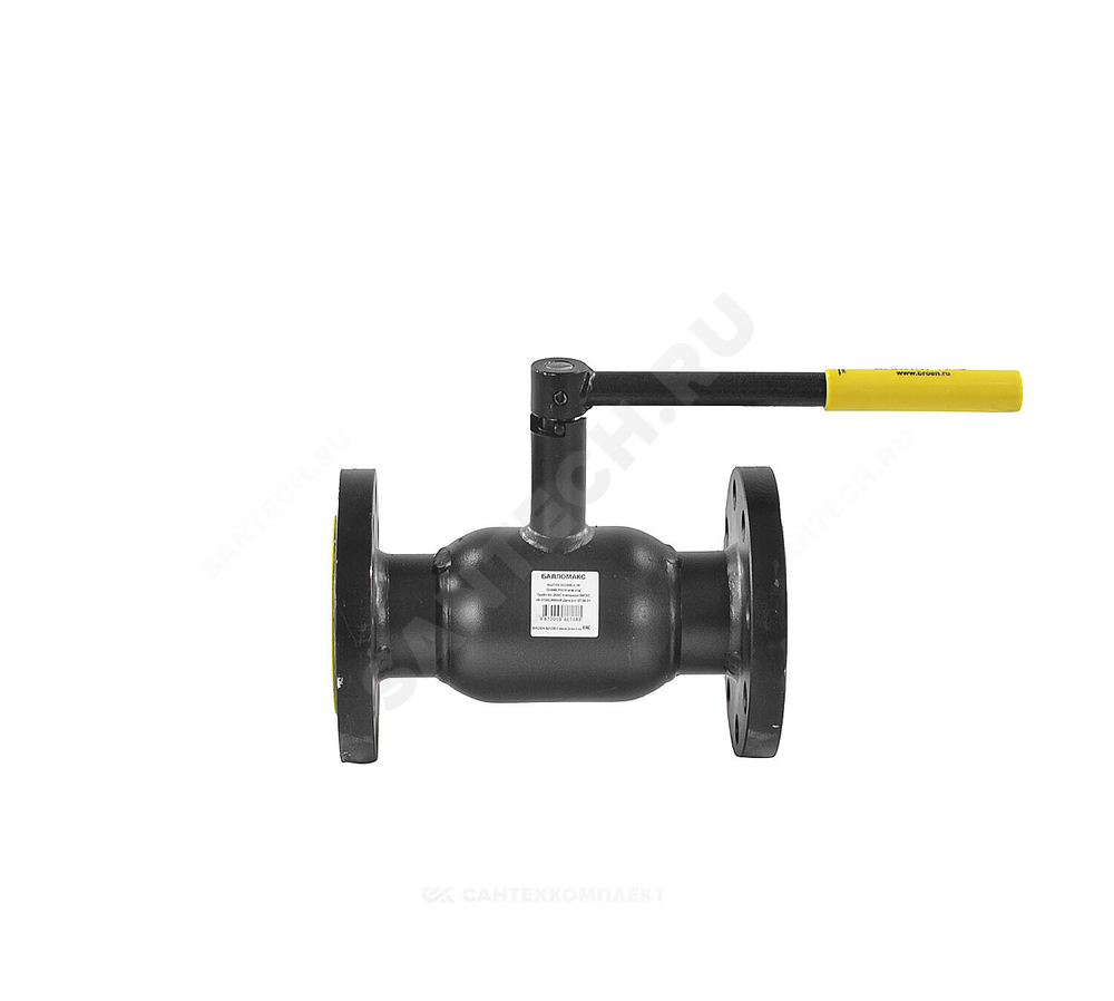 Кран шаровой сталь 09Г2С Ballomax КШТ 60.103 Ду 80 Ру16 фл L=280мм BROEN КШТ 60.103.080.А.16