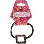 Резинка для волос 1шт «Кокетка - Aks Bambina chain», квадрат, микс 2 цвета, d-5см